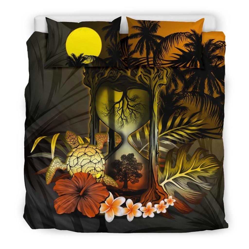 Palm Hibiscus Tree Of Life Hourglass Bedding Set