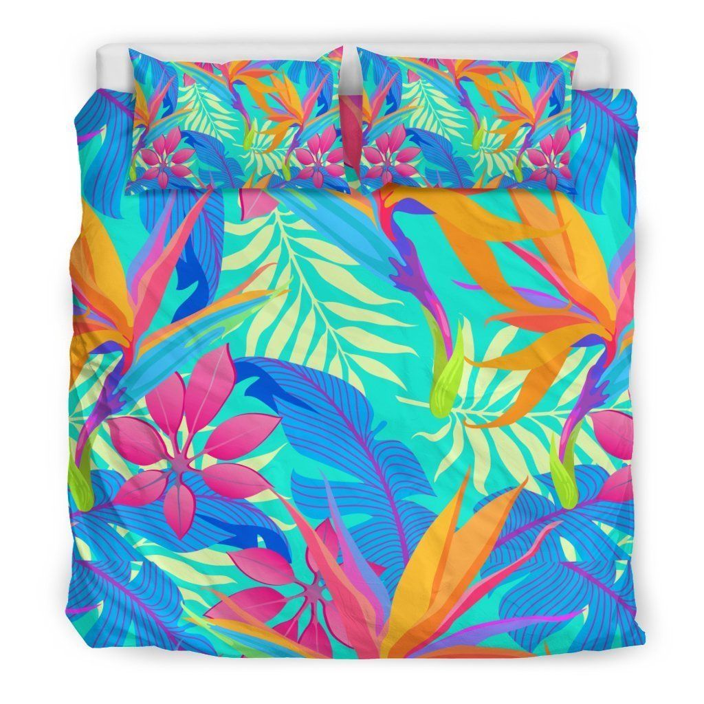 Palm Leaves Floral Tropical Hawaiiancool Design Comfortable Bedding Set