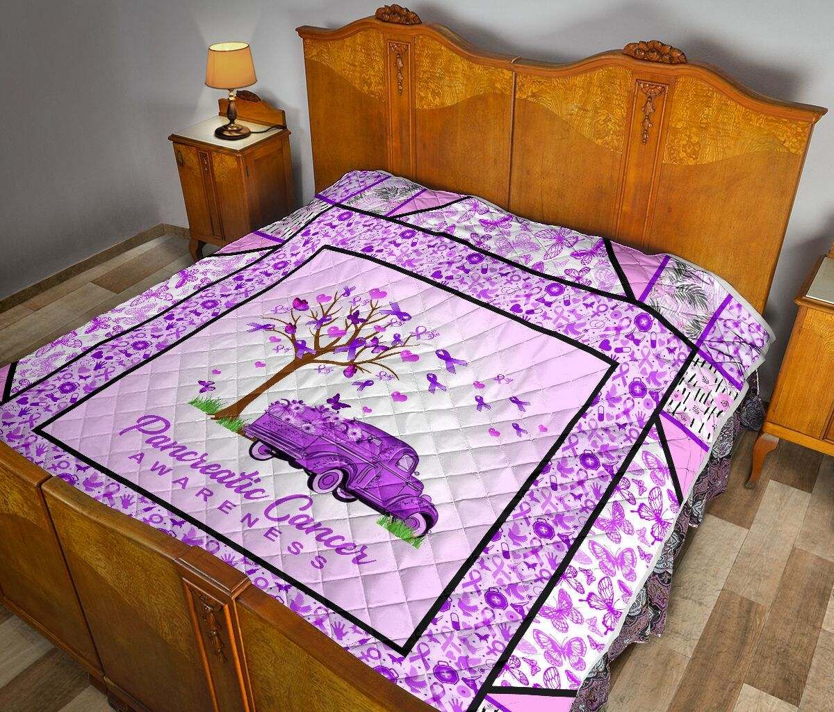 Pancreatic cancer Awareness pattern Quilt DHC281111271DD
