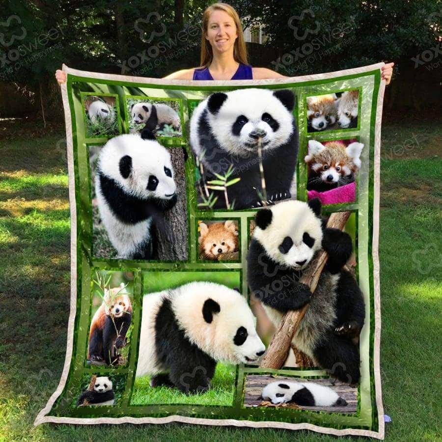 Panda Baby Sherpa Fleece Blanket