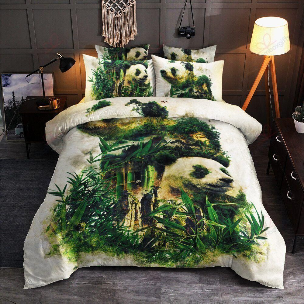 Panda Bamboo Forest Printed Bedding Set