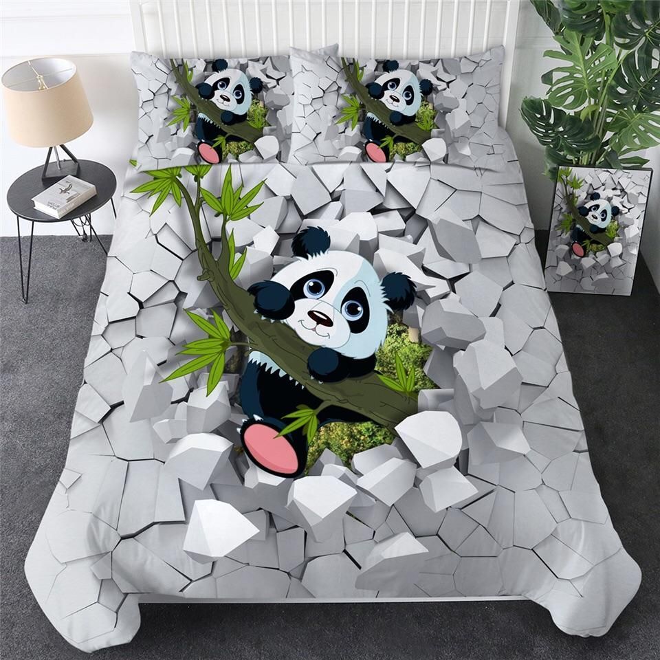Panda Breaking The Odds Bedding Set