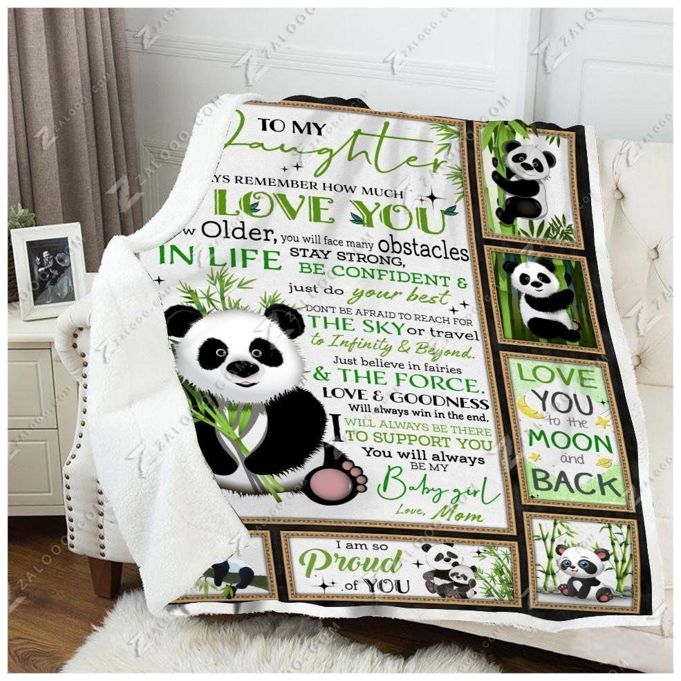 Panda Sherpa Fleece Blanket