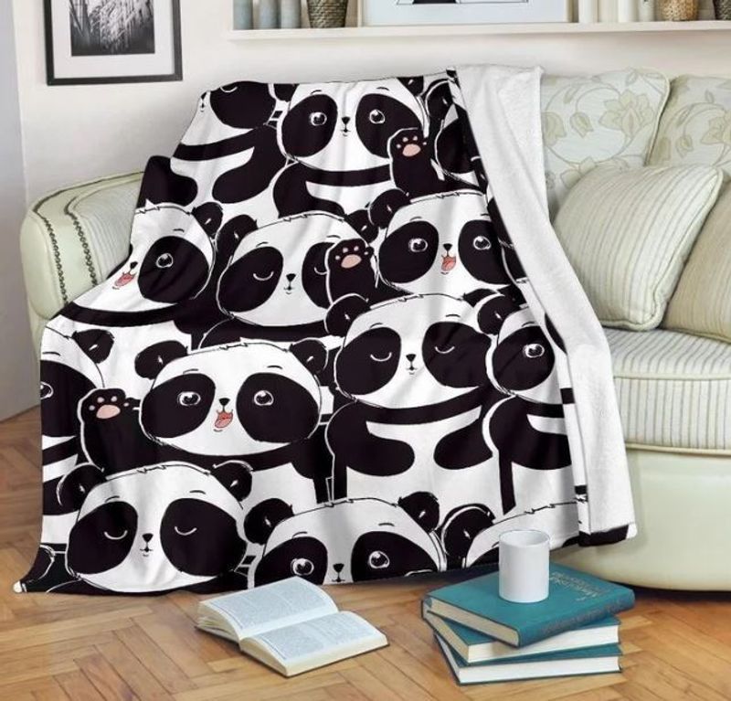 Panda Sherpa Fleece Blanket