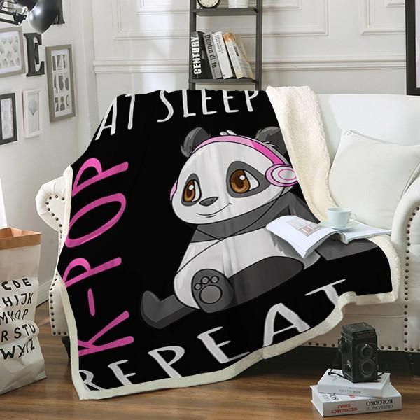 Panda Sherpa Fleece Blanket
