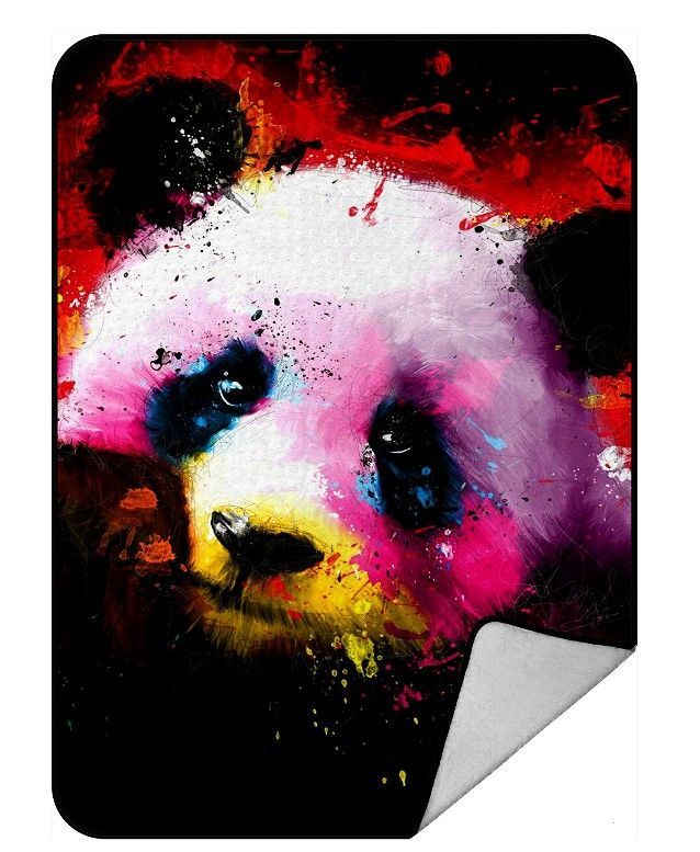 Panda Sherpa Fleece Blanket