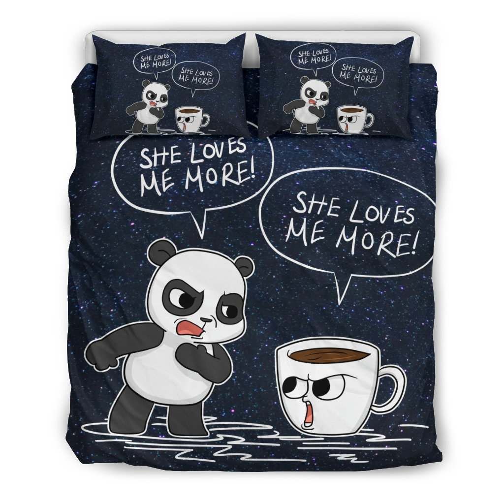 Panda Coffee Bedding Set