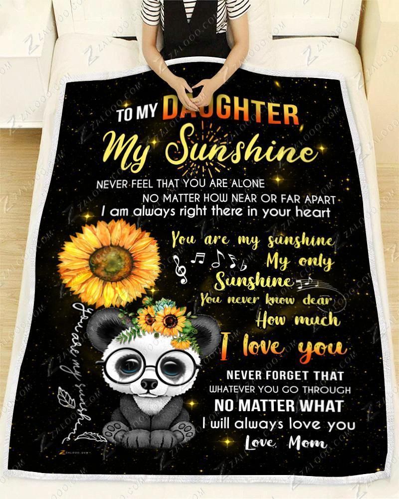 Panda – Daughter – My Only Sunshine Fleece Blanket