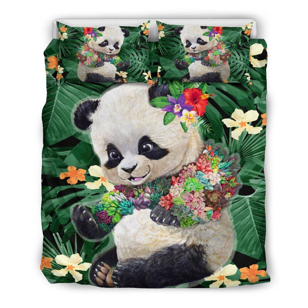 Panda Flower Bedding Set