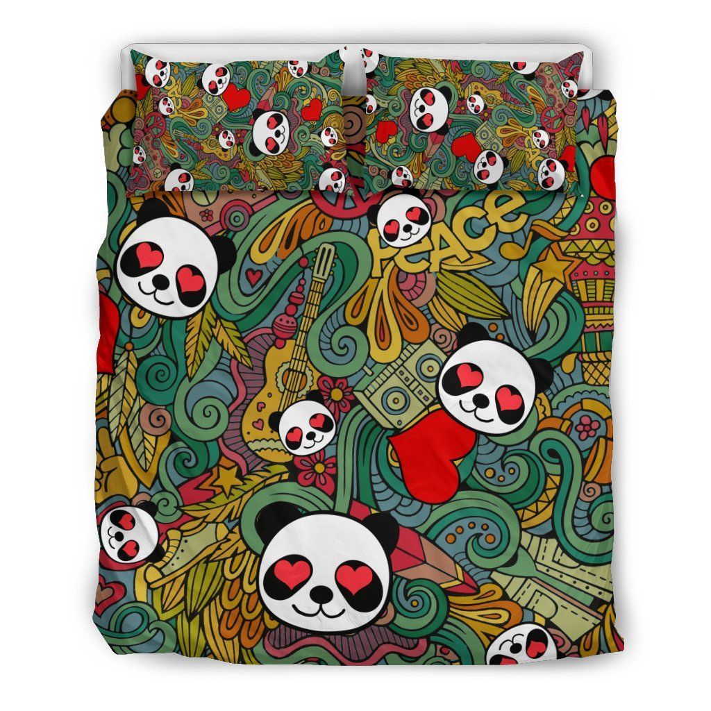 Panda Flower Bedding Set