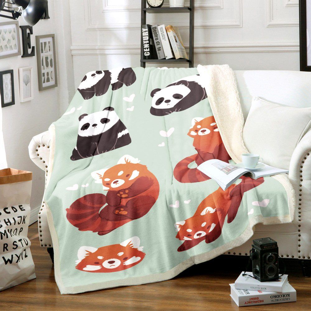 Panda Fox Sherpa Fleece