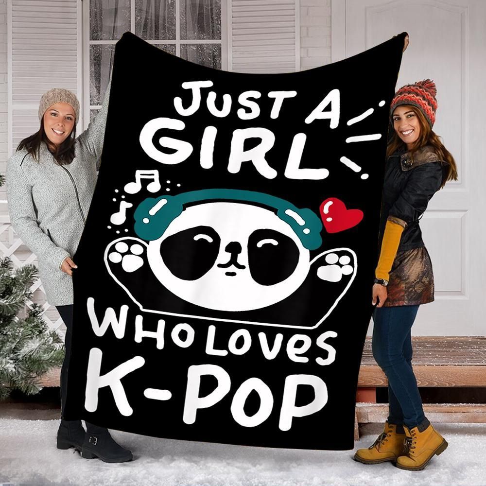 Panda Kpop Sherpa Fleece Blanket