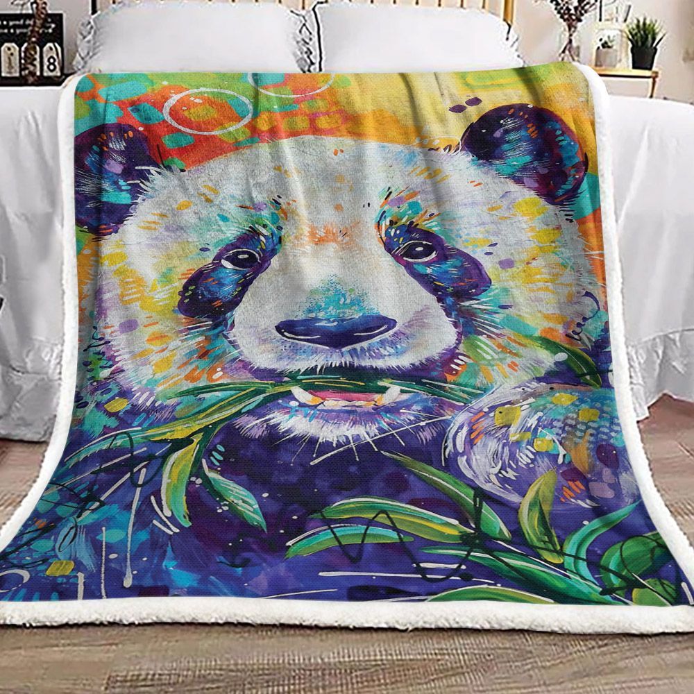 Panda Sherpa Fleece Blanket