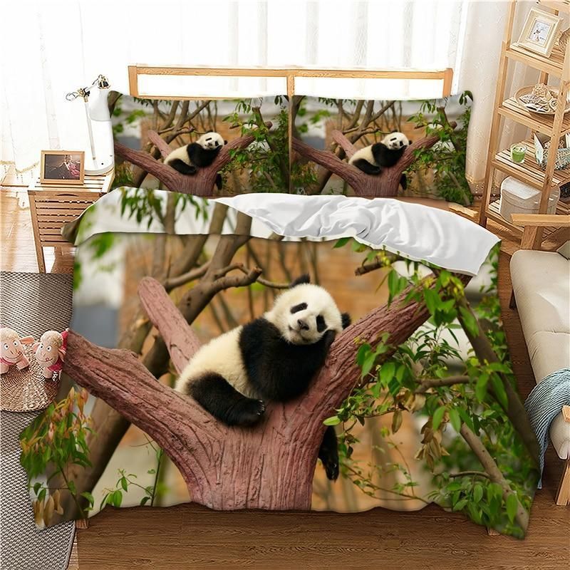 Panda On Tree Bedding Set