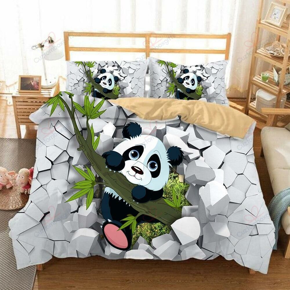 Panda Print 3D Bedding Set