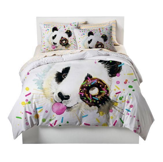 Panda Sprinkles Donut Bedding Set