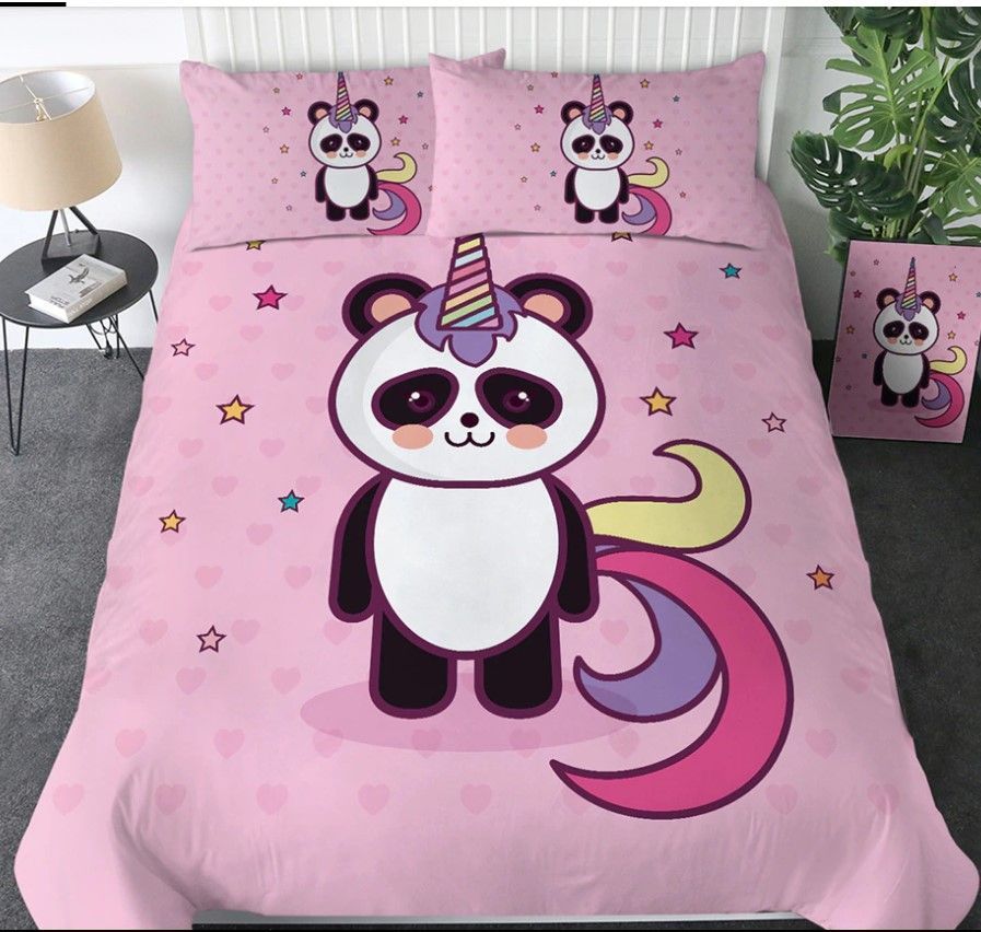 Panda Unicorn Bedding Set