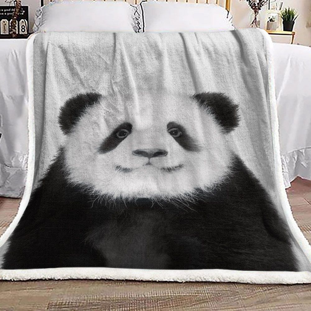 Panda Sherpa Fleece Blanket
