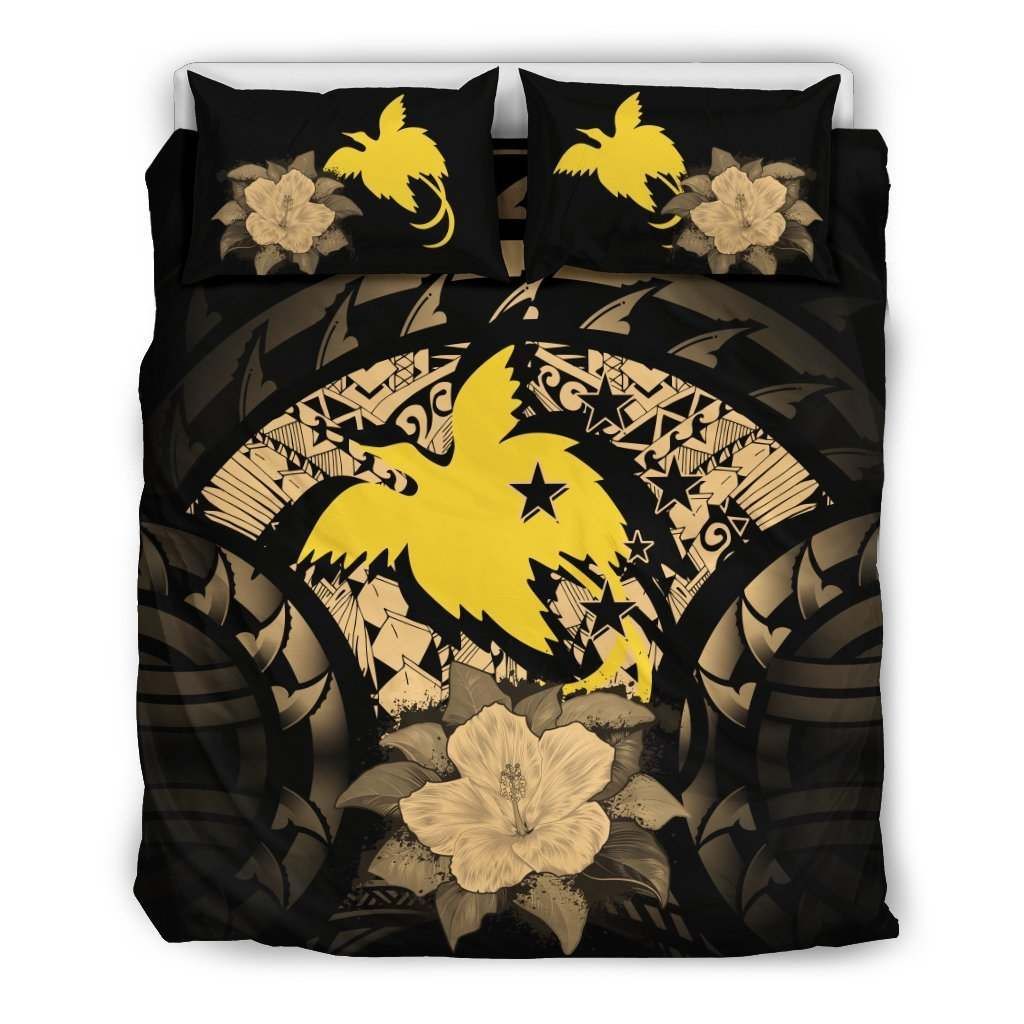Papua New Guinea Gold Hibiscus Bedding Set