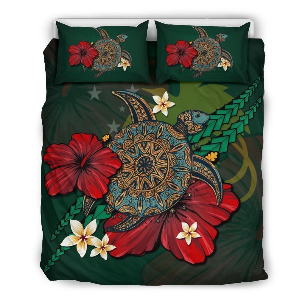 Papua New Guinea Green Turtle Tribal Bedding Set