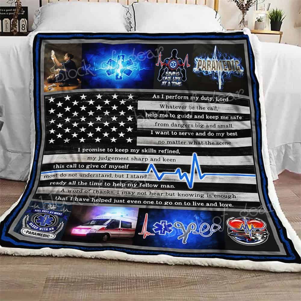 Paramedic Sherpa Fleece Blanket