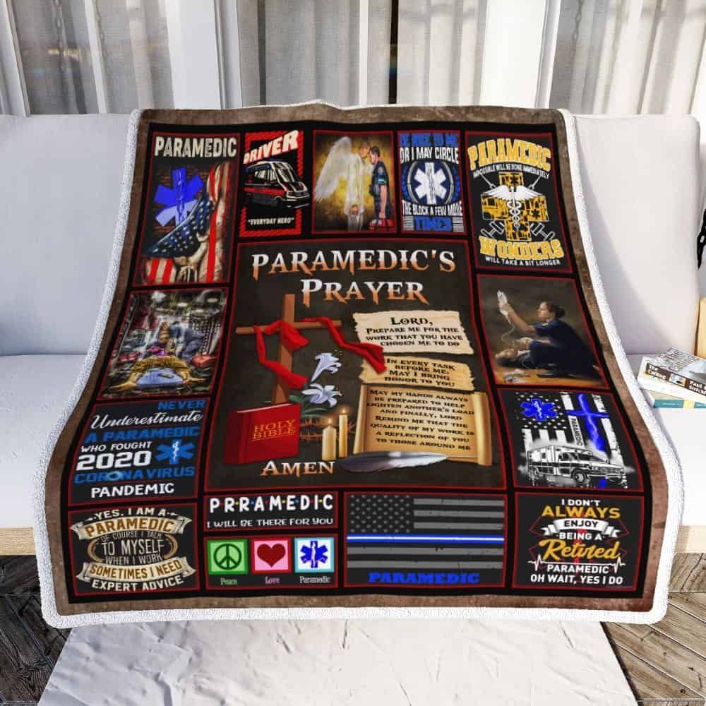 Paramedic’s Prayer Sherpa Fleece Blanket