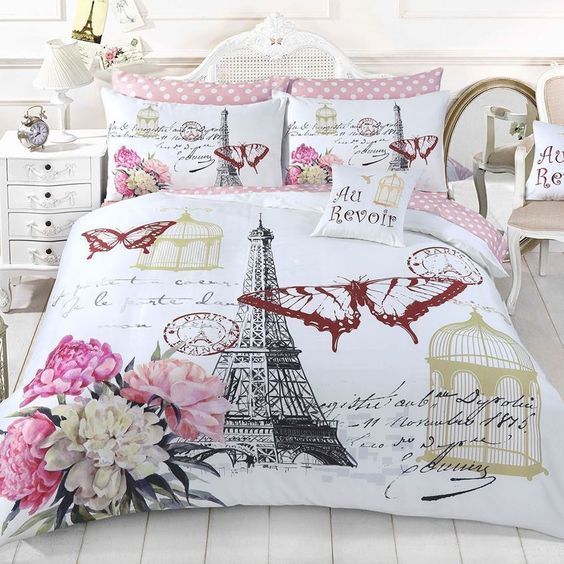Paris Butterfly Bedding Set