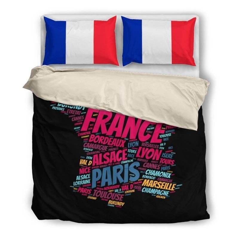 Paris Flag Some Things About France Bedding Set