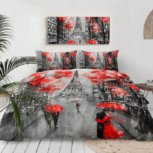 Paris Tower Couple Bedding Set