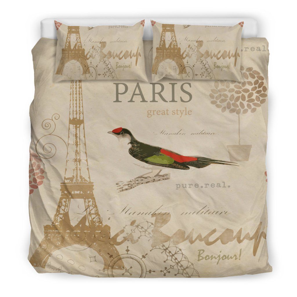Paris Vintage Romantic Bedding Set