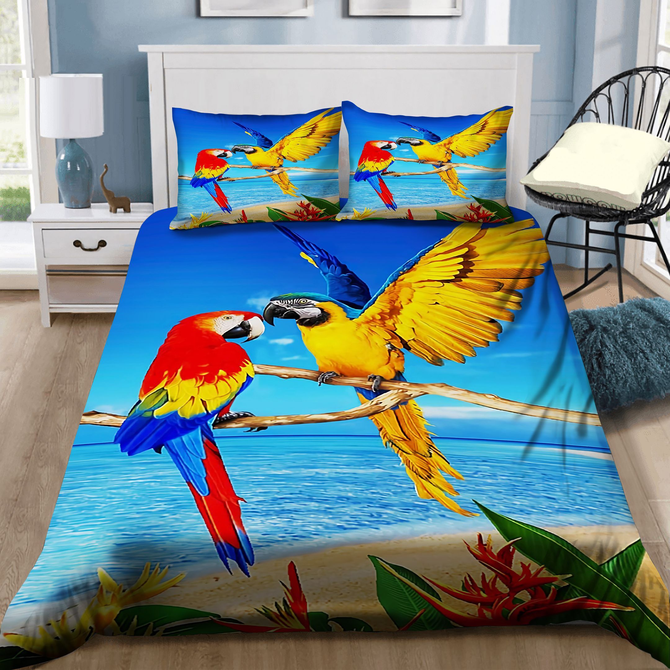 Parrot Beach Bedding Set