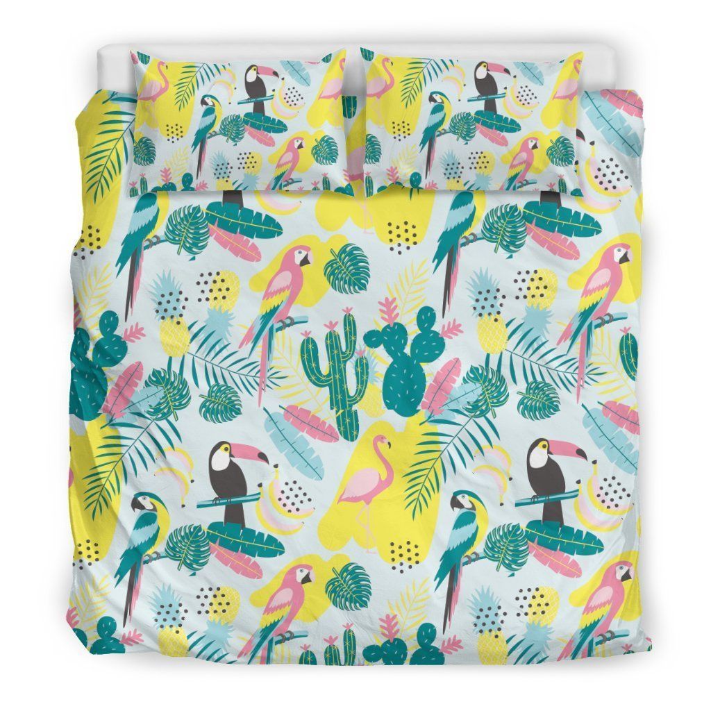 Parrot Bird Floral Bedding Set