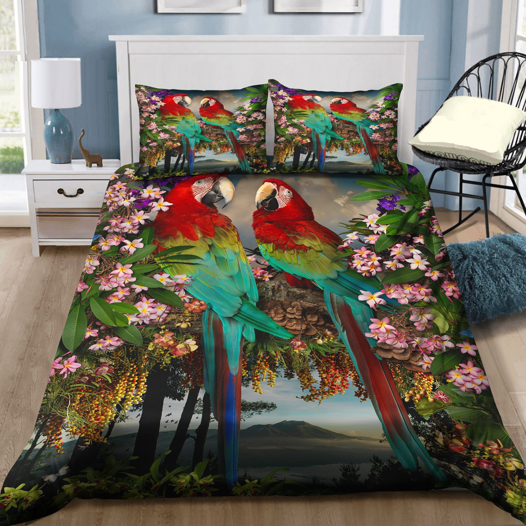 Parrot Couple Bedding Set