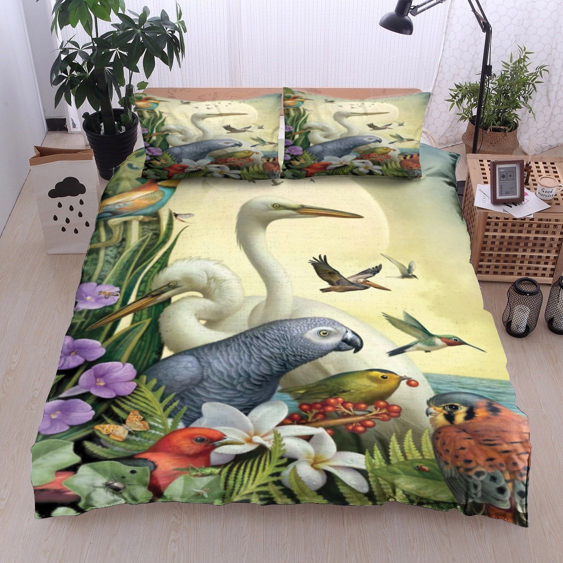 Parrot Hummingbird Stork Bedding Set
