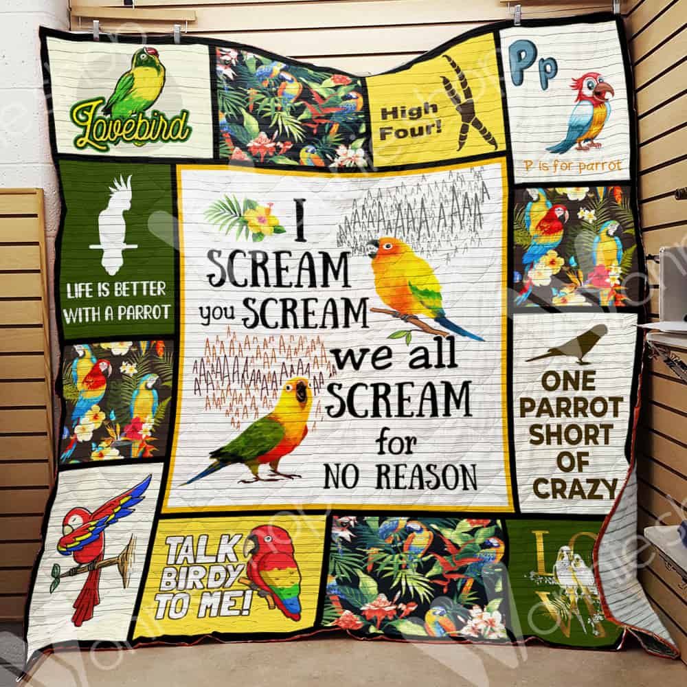 Parrot Love Bird Love Life Quilt Blanket DHC3112664TD