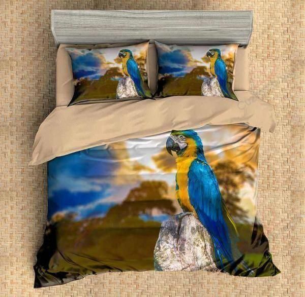 Parrot Sunset Printed Bedding Set