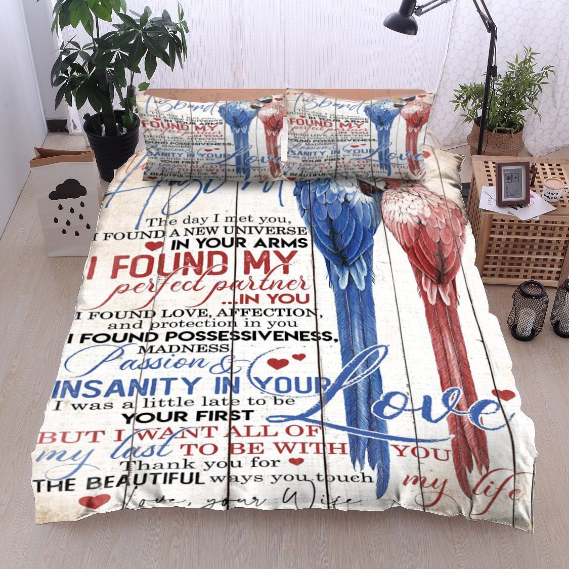 Parrot To My Husband Bedding Set