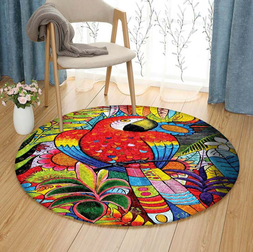 Parrot Toucan Round Carpet
