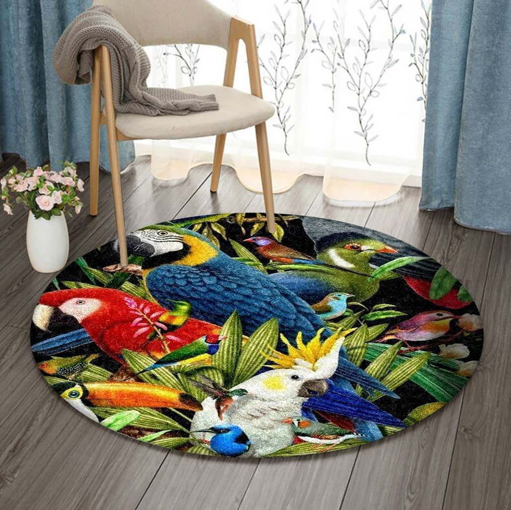 Parrot Tropical Round Carpet