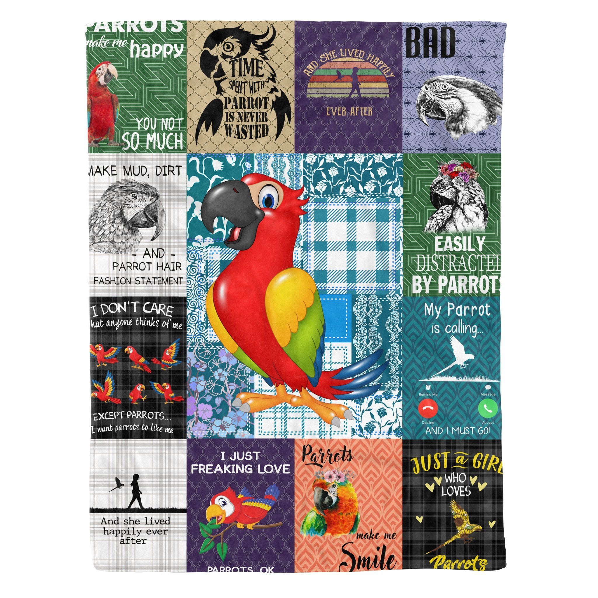 Parrots Fleece Blanket