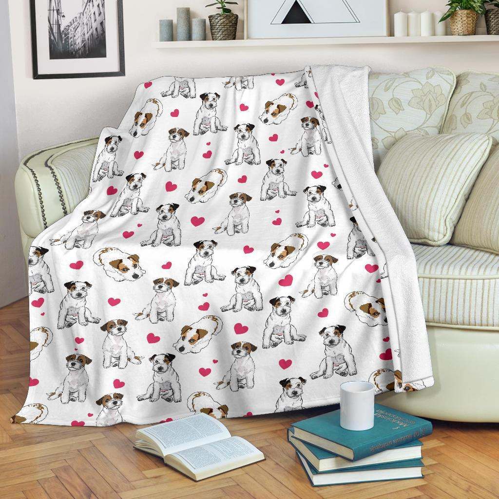 Parson Russell Terrier Heart Blanket