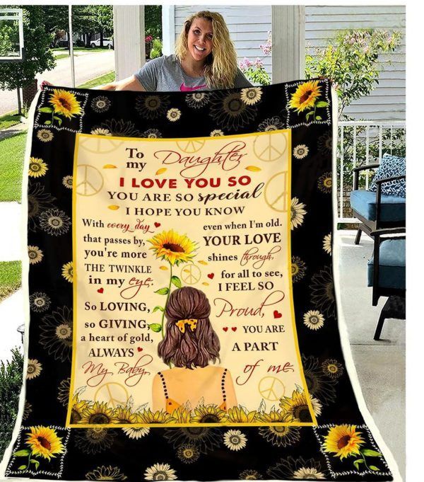 Part Of Me Daughter Sherpa Fleece Blanket