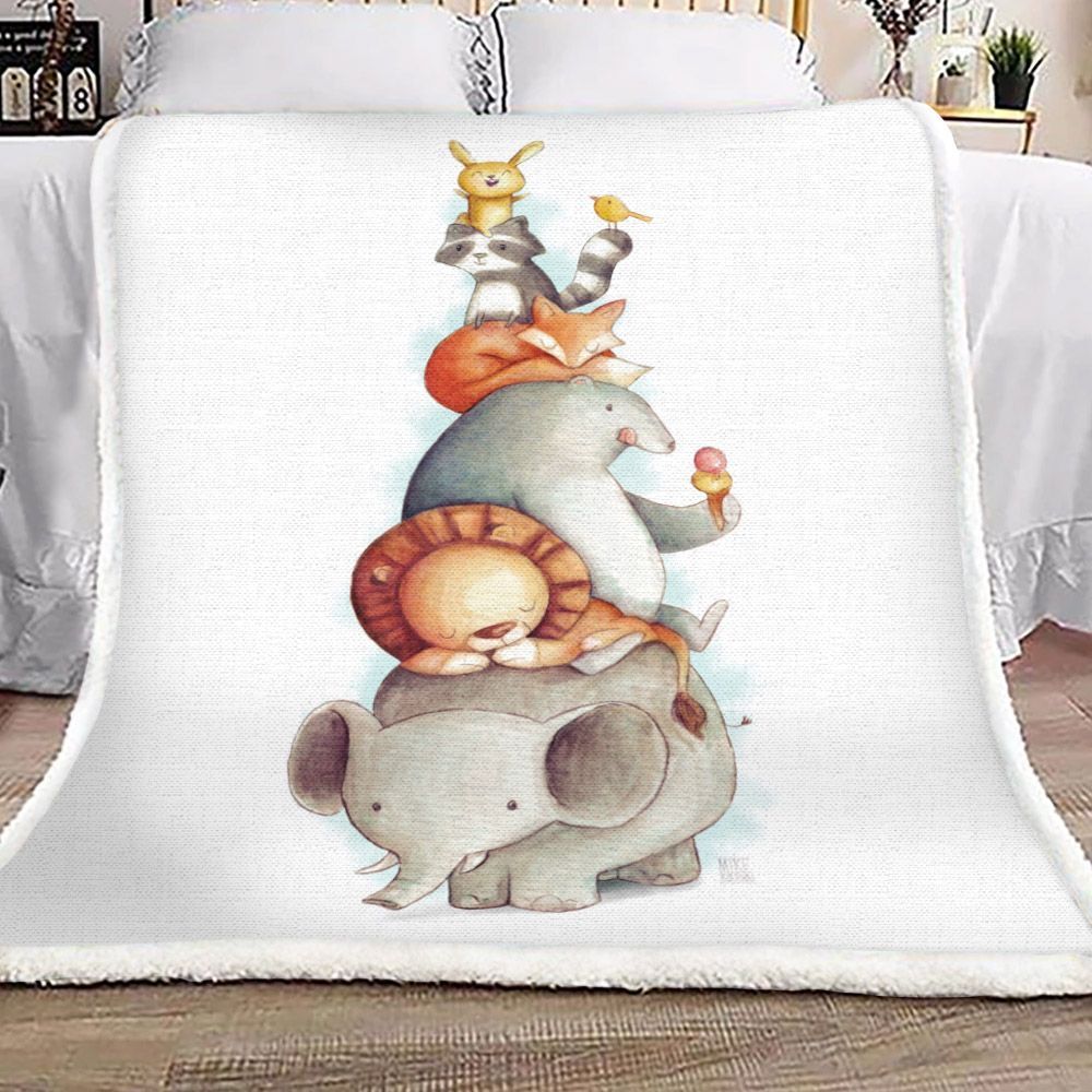 Party Animals Sherpa Fleece Blanket