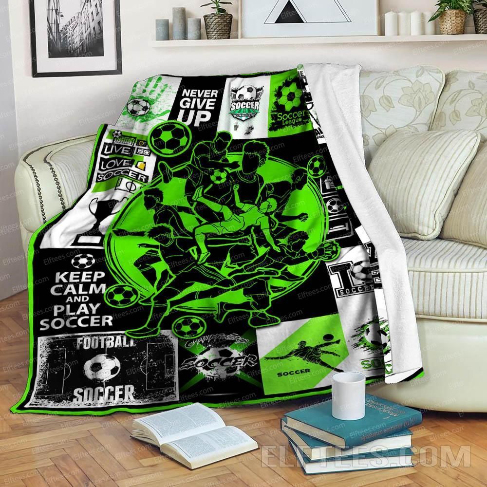 Passion For Soccer Sherpa Fleece Blanket