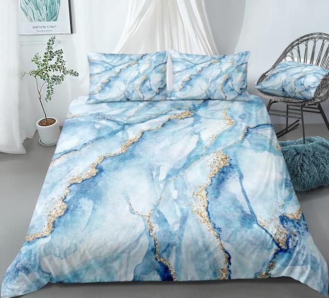 Pastel Marble Art Bedding Set