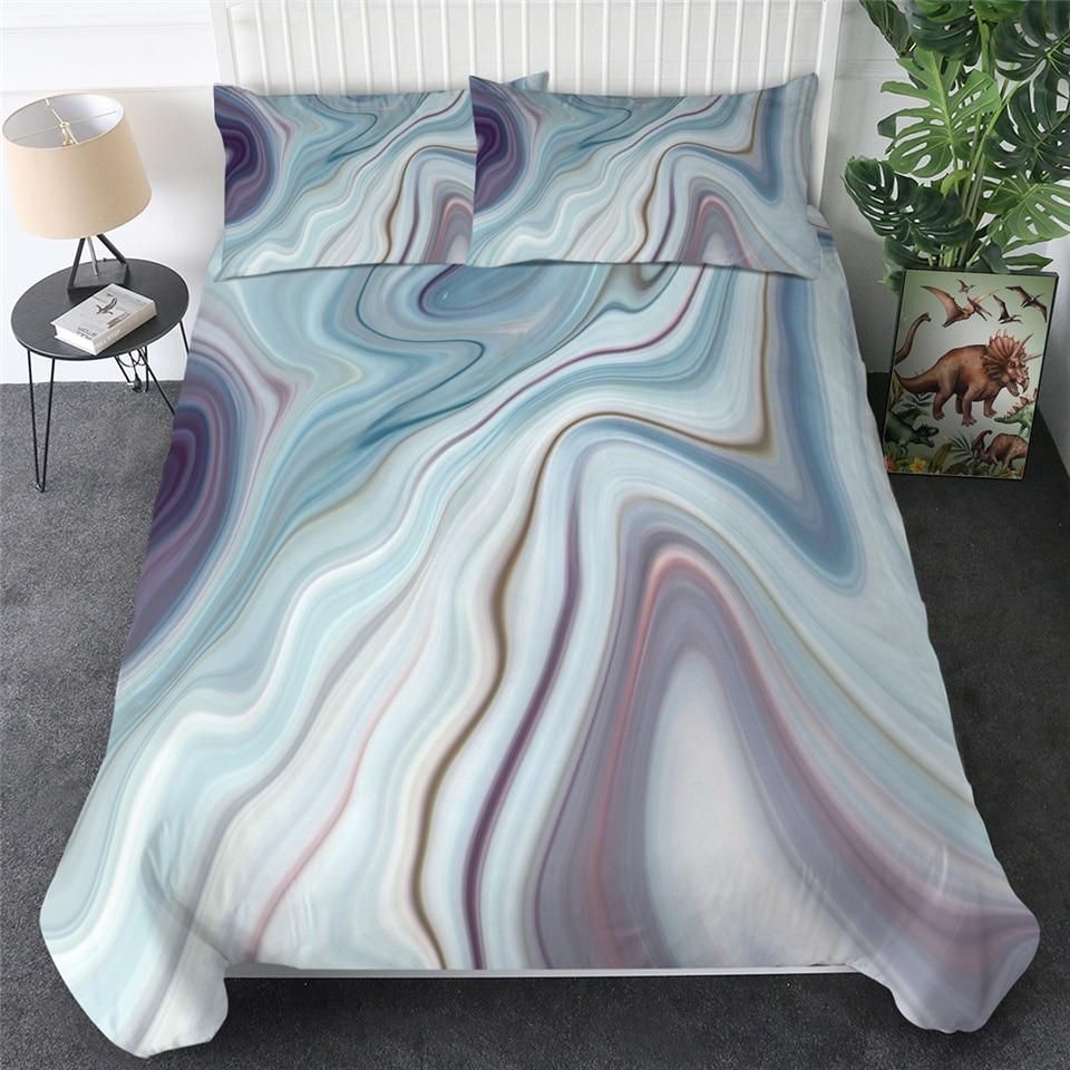 Pastel Marble Bedding Set