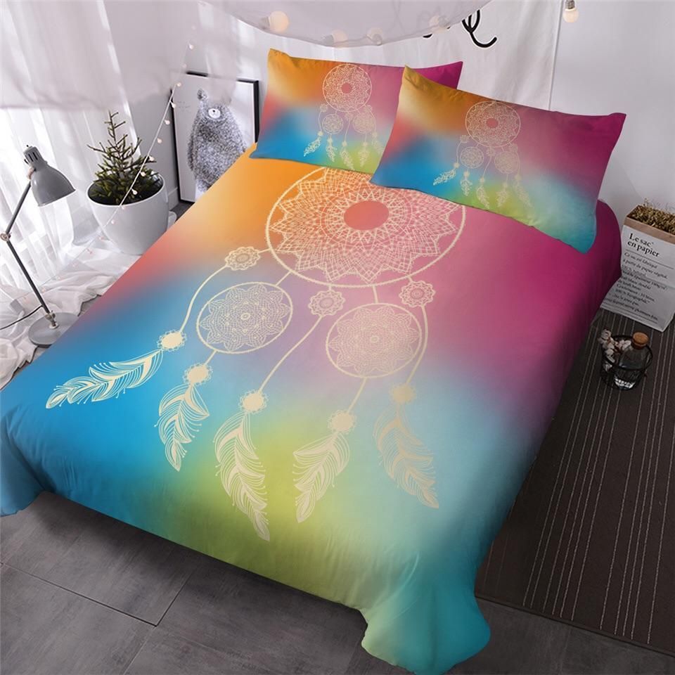 Pastel Ombr Dreamcatcher Bedding Set