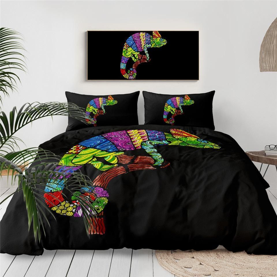 Patchwork Iguana Lizard Bedding Set