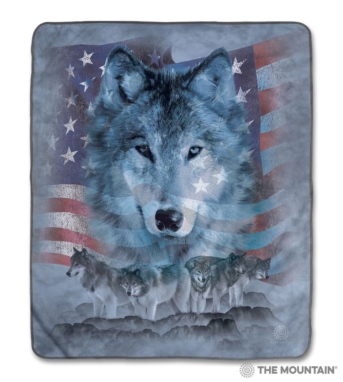 Patriotic Wolfpack Sherpa Fleece Blanket
