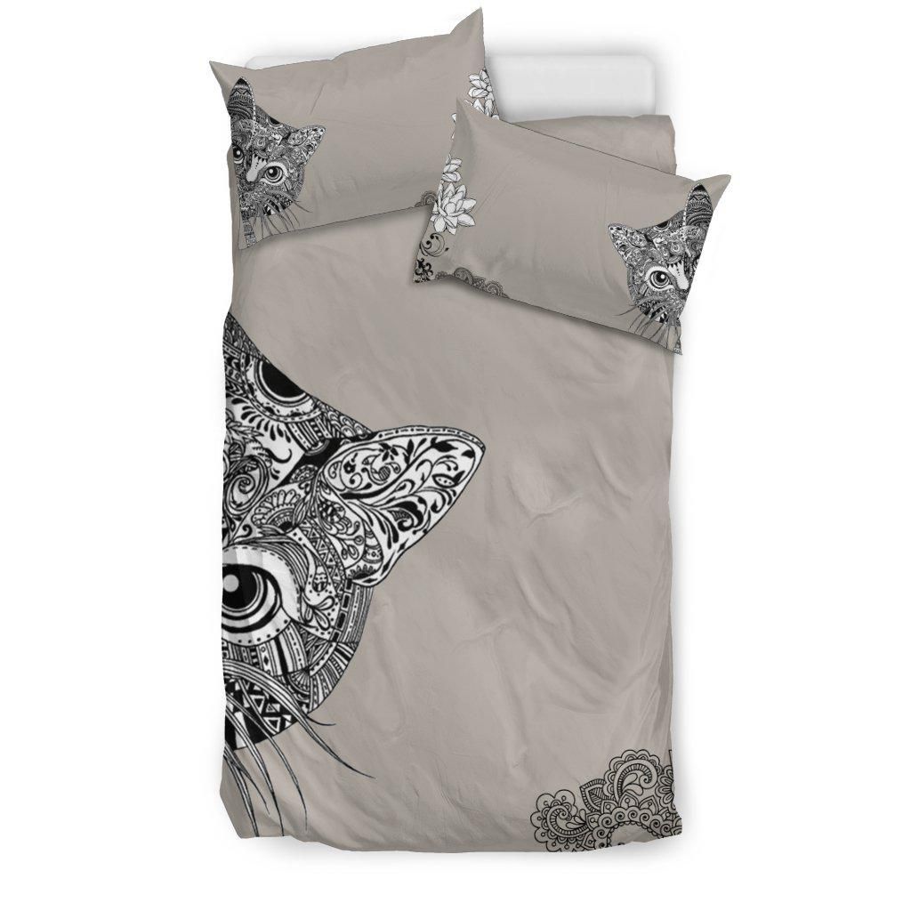 Pattern Cat Hiding Bedding Set